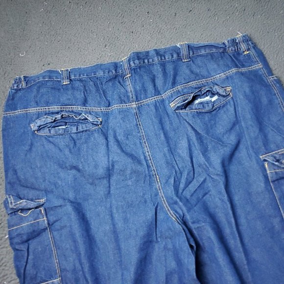Liberty Blues Denim Jean Shorts Mens Size 54 Big & Tall Blue Cotton Cargo - Picture 8 of 8